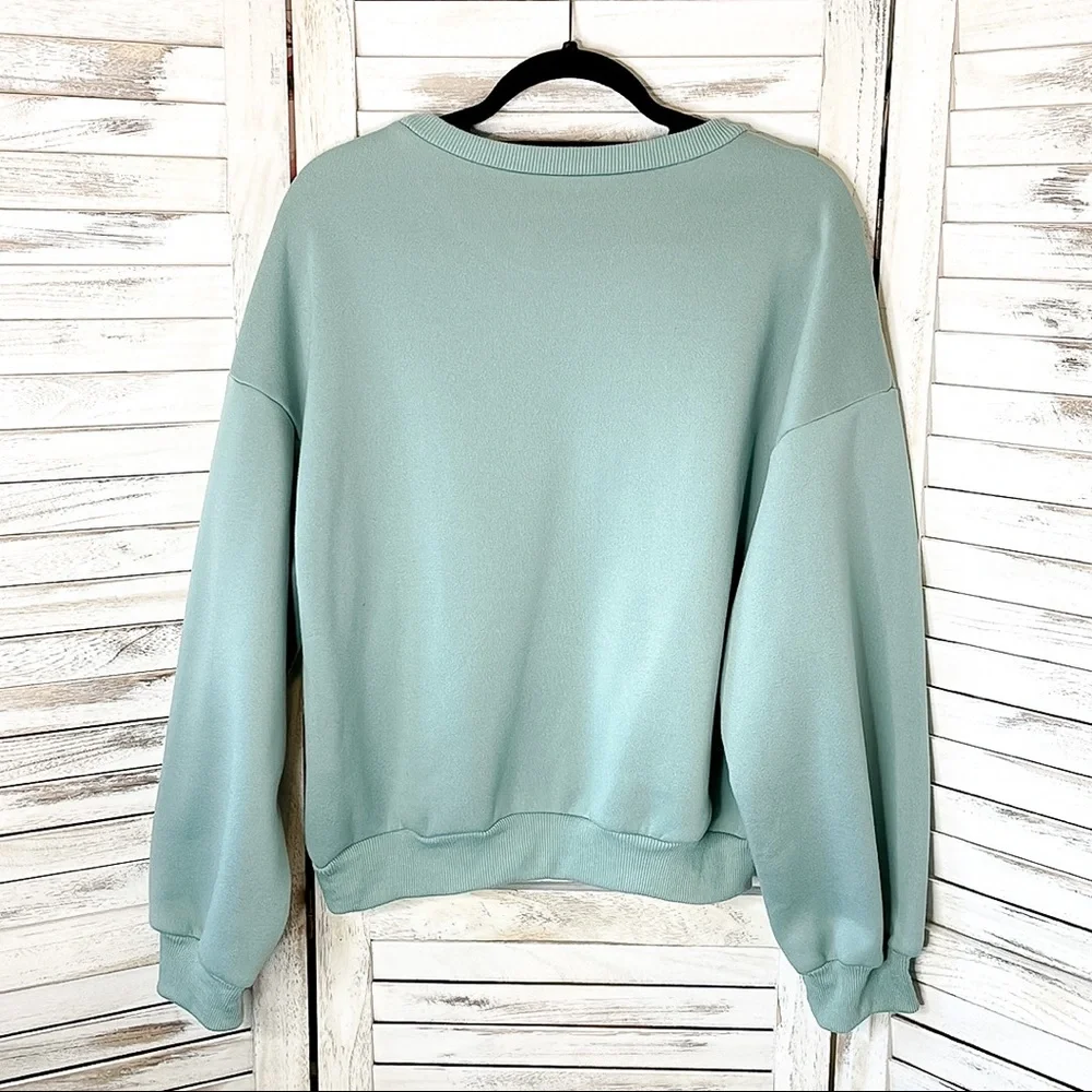 SHEIN | California West Coast Light Green Crewneck Sweatshirt - Picture 5 of 5